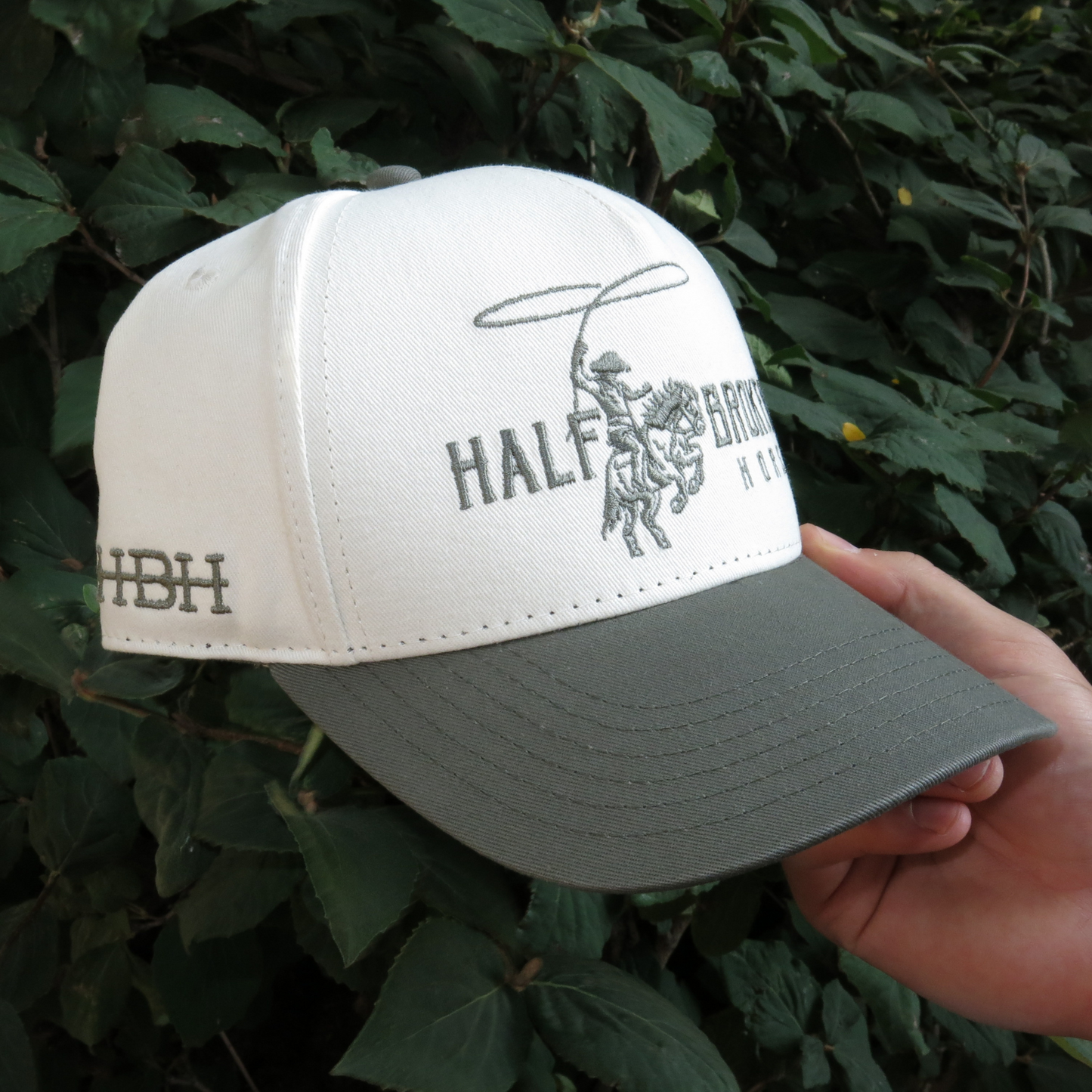 Classic Snapback // Dark Olive & Cream