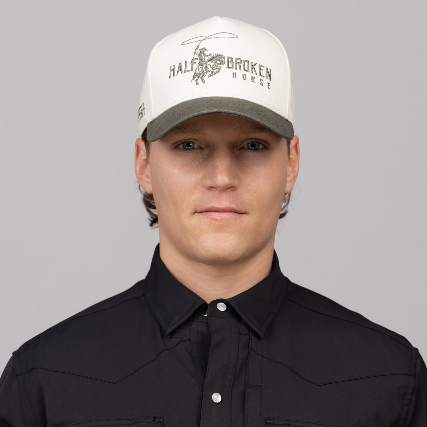 Classic Snapback // Dark Olive & Cream