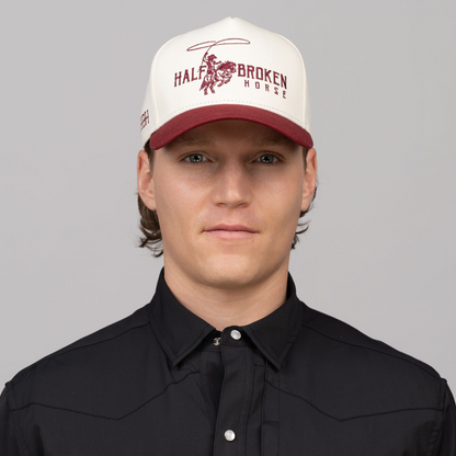 Classic Snapback // Crimson & Cream