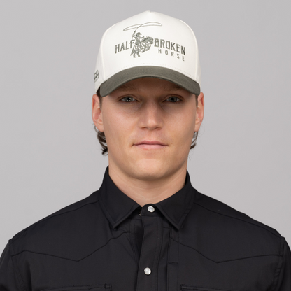Classic Snapback // Dark Olive & Cream